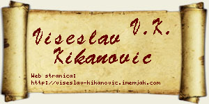 Višeslav Kikanović vizit kartica